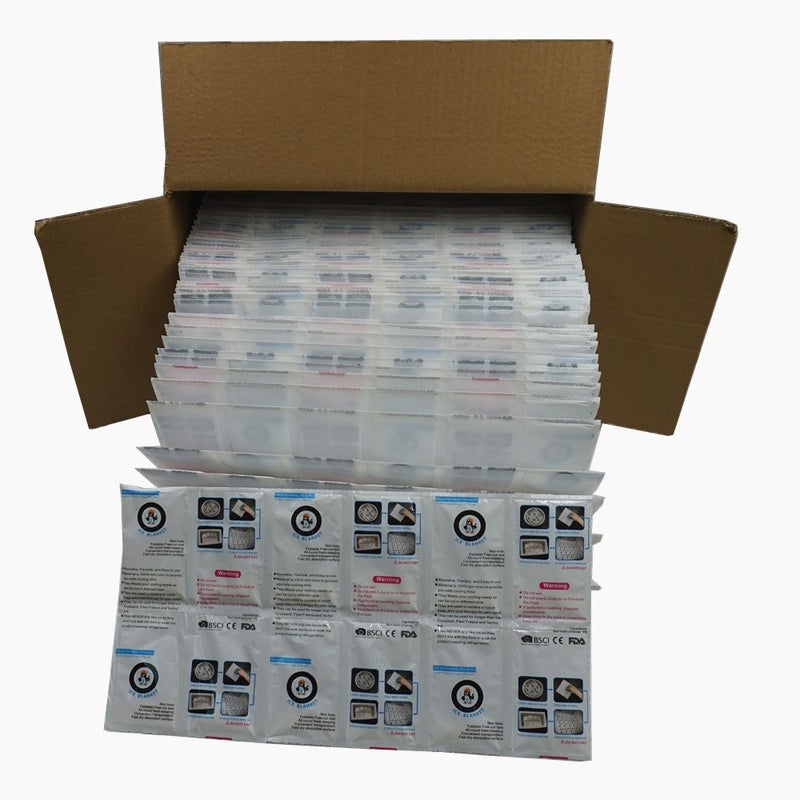 WORLD-BIO Dry Ice Pack Sheet for Shipping Frozen Food, Reusable Freezer Gel Packs for Coolers, Lunch Box Bag Cold Long Lasting, Cold Shipping Packaging for Mailing perishables 13.3"x 6.5" 2x6 Cells 100 Sheets  - Image 2