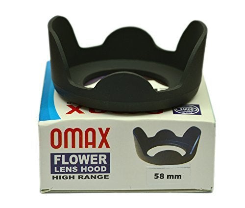 Omax 58mm Lens Hood for for Canon eos 1200d, Canon eos (700d 650d 600d 550d 500d 450d 1100d 100d 60d), Canon 18-55mm, Nikon 50mm - Image 1