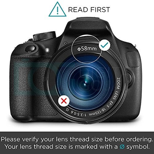 Omax 58mm Lens Hood for for Canon eos 1200d, Canon eos (700d 650d 600d 550d 500d 450d 1100d 100d 60d), Canon 18-55mm, Nikon 50mm - Image 3
