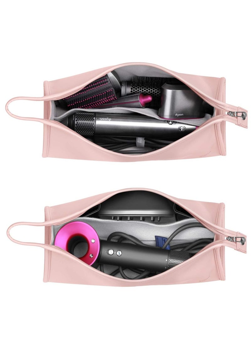 SYOSI - Travel Organizer for Dyson Airwrap Curling Iron Styler Compatible Portable Travel Organizer for Airwrap Hair Dryer Styler and Accessories (Pink) - Image 1