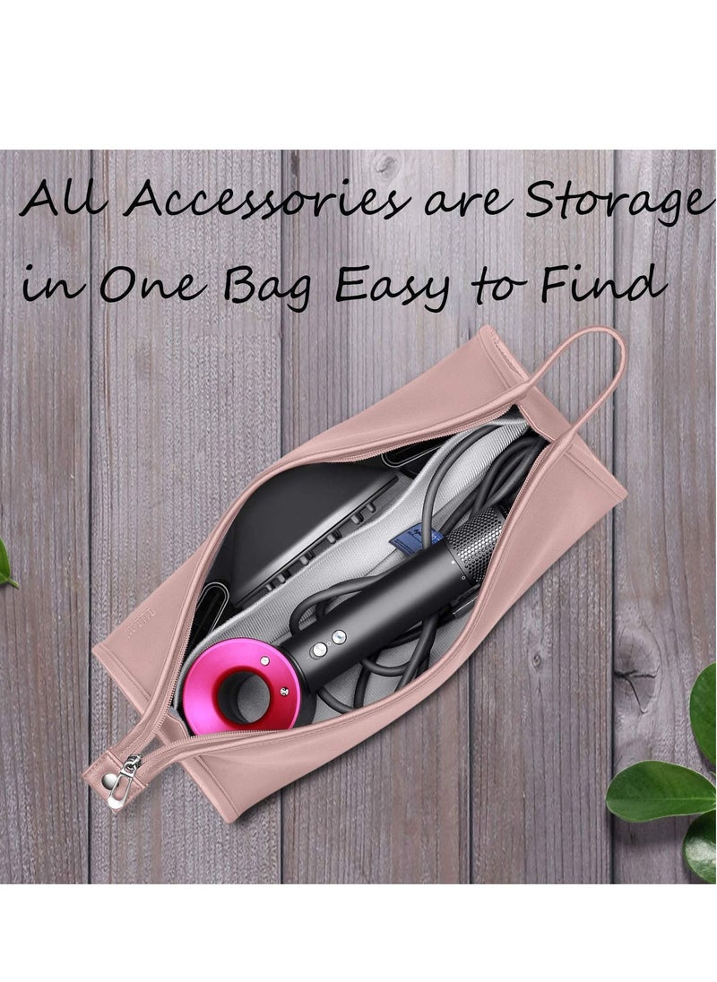SYOSI - Travel Organizer for Dyson Airwrap Curling Iron Styler Compatible Portable Travel Organizer for Airwrap Hair Dryer Styler and Accessories (Pink) - Image 1