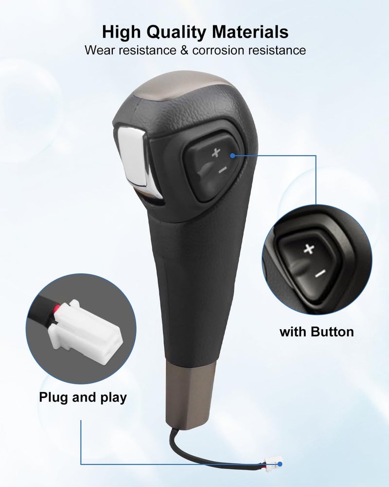 JUWEVAZU perilla de cambio de palanca de cambios automática con botón para Chevrolet Trax mate esmerilado 2013-2017, apto para Chevrolet Sonic 2012-2017 mate - Image 4