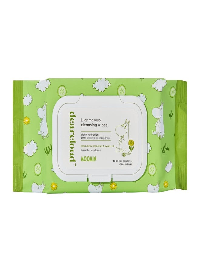 dearcloud مناديل تنظيف المكياج من دياركلاود موومين - 60 قطعة - مزيل مكياج بالخيار والكولاجين (خيار متجدد) - Image 4