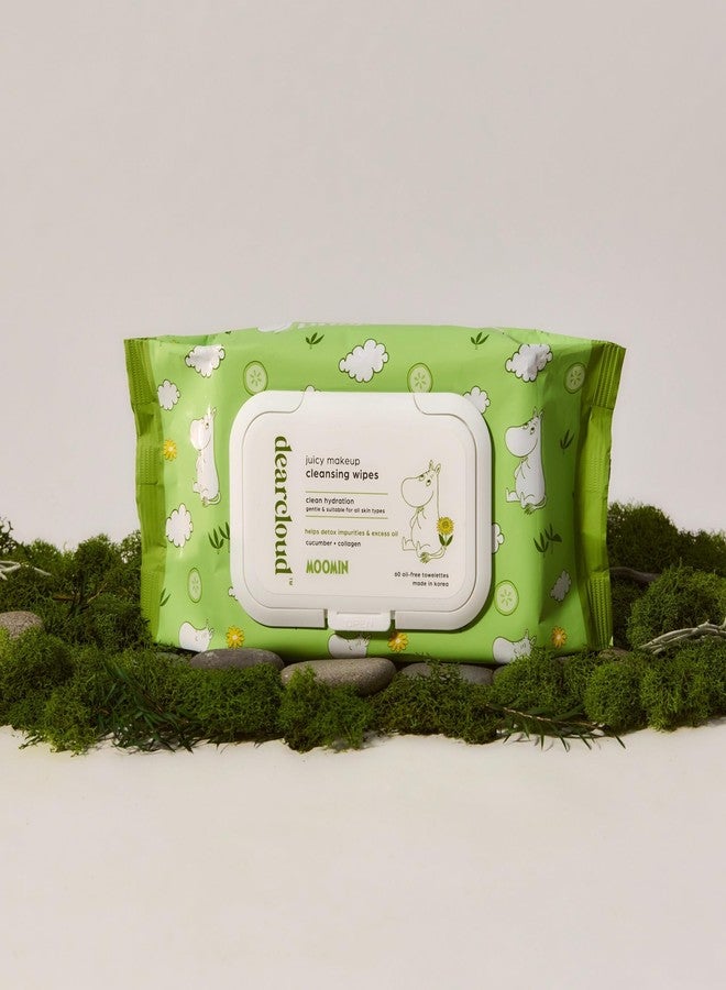 dearcloud مناديل تنظيف المكياج من دياركلاود موومين - 60 قطعة - مزيل مكياج بالخيار والكولاجين (خيار متجدد) - Image 3