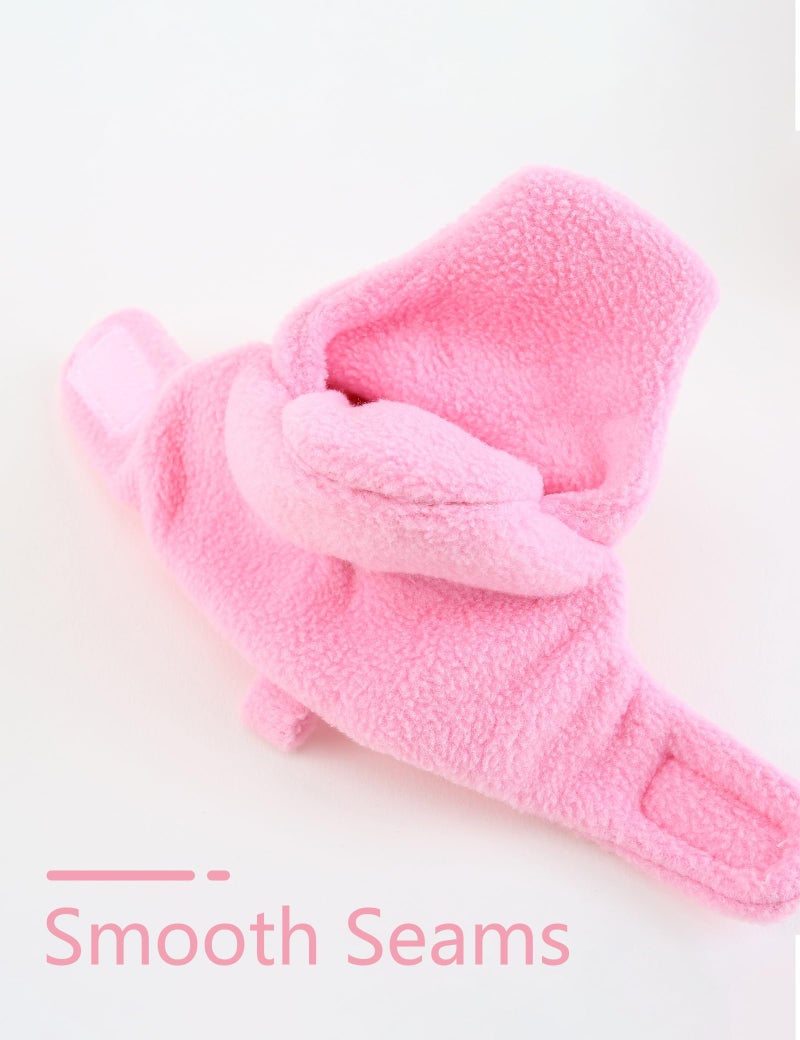Bibimom Toddler Baby Booties Fleece Unisex Cozy Soft Warm Non-Slip First Walkers Pink 12-18 Months Winter Autumn - Image 2