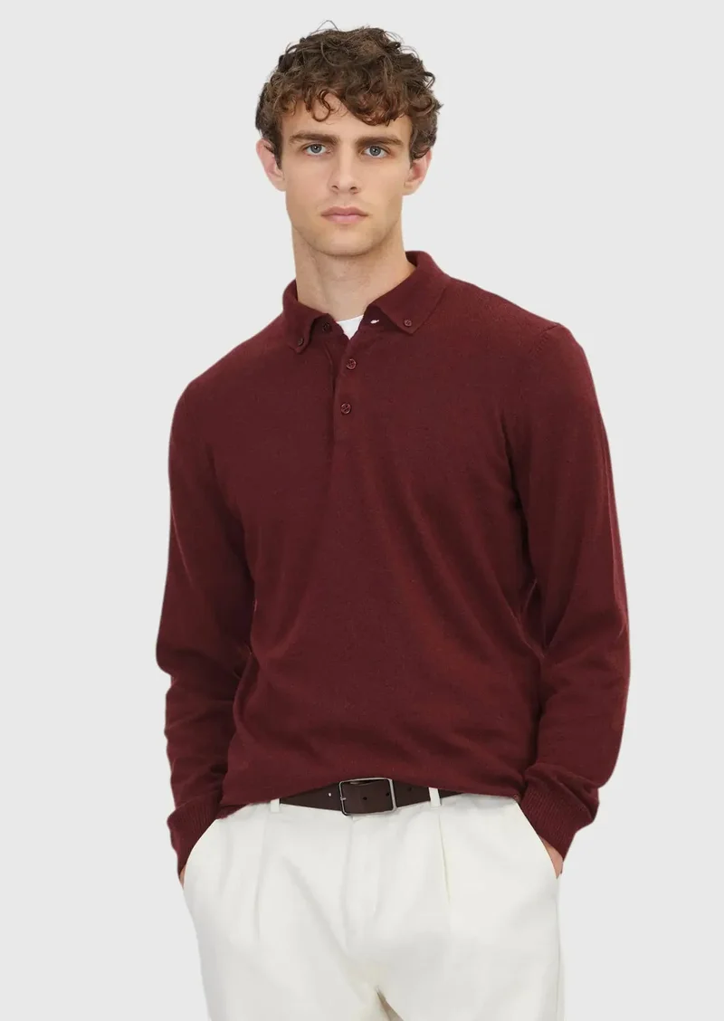 RAMSEY Burgundy Knitwear Sweatshirt