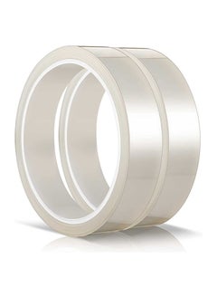 SYOSI Heat Resistant Tape SYOSI 2 Pcs Clear Heat for Sublimation Heat Press Heat Transfer High Resistant Temperature Thermal Tape for Electronics Printing Circuit Board Heat Transfer Vinyl 20 mm 30m  - Image 1