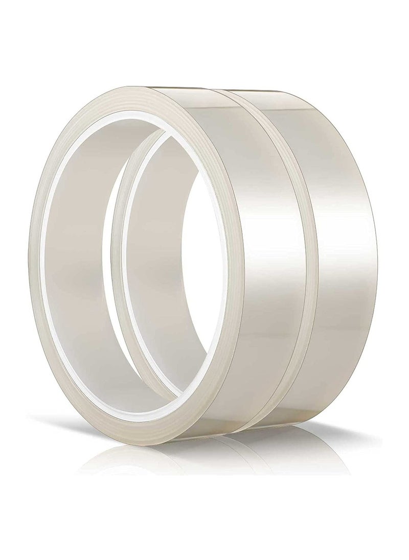 SYOSI Heat Resistant Tape SYOSI 2 Pcs Clear Heat for Sublimation Heat Press Heat Transfer High Resistant Temperature Thermal Tape for Electronics Printing Circuit Board Heat Transfer Vinyl 20 mm 30m  - Image 1