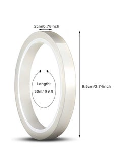 SYOSI Heat Resistant Tape SYOSI 2 Pcs Clear Heat for Sublimation Heat Press Heat Transfer High Resistant Temperature Thermal Tape for Electronics Printing Circuit Board Heat Transfer Vinyl 20 mm 30m  - Image 2