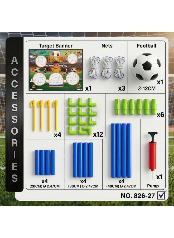 KUKOKI TOYS Football set indoor ,outdoor include Goal Post ,ball ,air pump Soccer Ball Game Set for Kids, Toss Soccer Goal Game with shooting point , training for kids ,  Best for gifting  , - Image 5