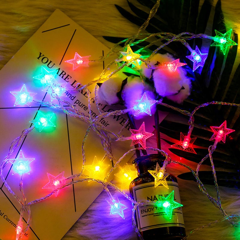 String Light: 3.0m 20 Multicolor Star Lights - Soft Flexible Wire Easy To Twine, Multiple Custom Options for Home Garden Christmas Party Decoration - Image 3