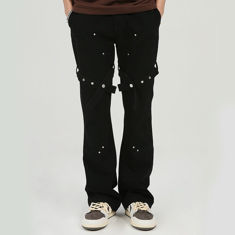 Unisex Classic Denim Jeans Loose Fit Daily Outdoor Wear - Image 1