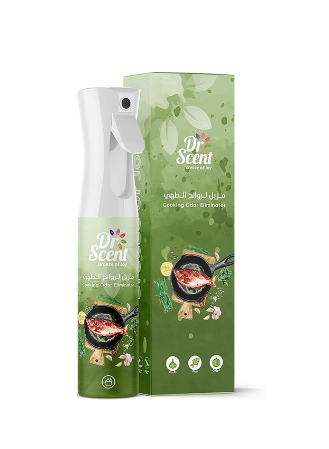 Dr Scent Odor Eliminator Fabric Spray - Tackle even the toughest smells of smoke, cooking odors, and pet smells. (Cooking) 300 ml - Image 1