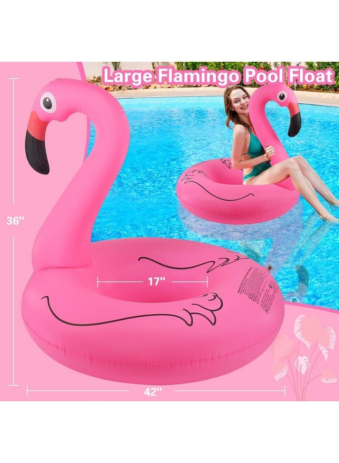 ANNIE Inflatable Flamingo Pool Floats,Flamingo Swimming Pool Tubes,42 Inches Summer Lake Beach Floaties Swimming Pool Rings for Adults Water Entertainment