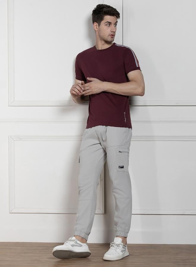 Dennis Lingo Regular Fit Maroon Cotton T-Shirt Crew Neck  - Image 1