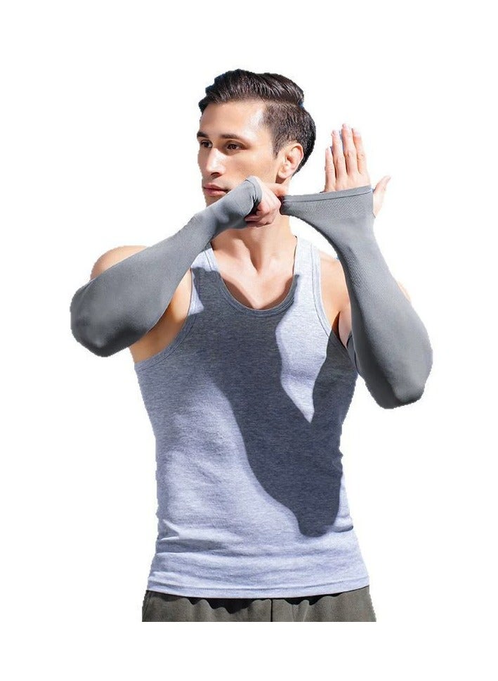 Goolsky Men's Cooling Arm Sleeves for Summer – Extra Large Ice Silk UV Protection Sleeves for Outdoor Sports, Driving, Cycling – Lightweight Breathable Sun Sleeves for Men  - Image 3