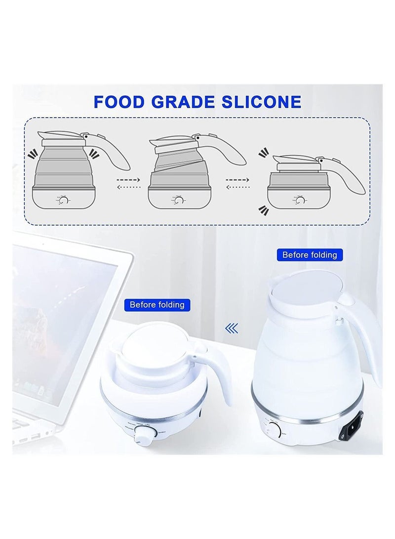 Y&D Foldable Electric Kettle, Mini 600ml with 5 Adjustment Modes, Detachable Power Supply, Kettle for Hiking Camping and Indoor Food Grade Silicone - Image 4