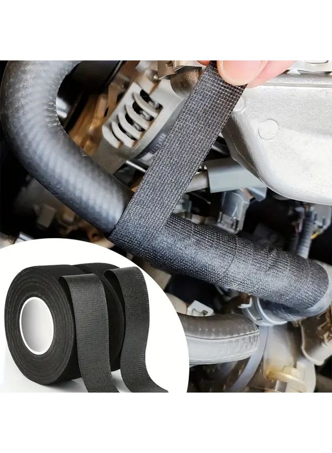 5pcs Heat Resistant Self Adhesive Cable Wrapping Tape 0.354in x 393.7in Black - Image 5