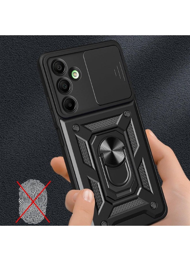 RUGGED SHIELD Samsung Galaxy A16 Case, Samsung A16 Cover with Slide Camera Cover, Heavy Duty Shockproof Drop Protection Phone Case Cover with Ring Kickstand for Samsung Galaxy A16 5G/4G, Black  - Image 5