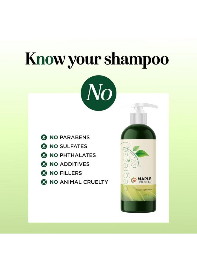Maple Holistics - Oily Hair Shampoo For Greasy Hair - Clarifying Shampoo For Oily Hair And Dry Scalp Cleanser For Build Up - Deep Cleansing Shampoo For Oily Scalp Toner With Purifying Essential Oils For Hair Care - Image 1