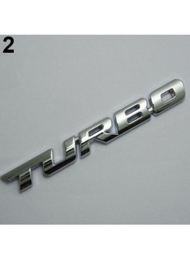 نيبمينينت ملصق رائع للسيارة بتصميم عبارة "Turbo" بنمط ثلاثي الأبعاد - Image 4