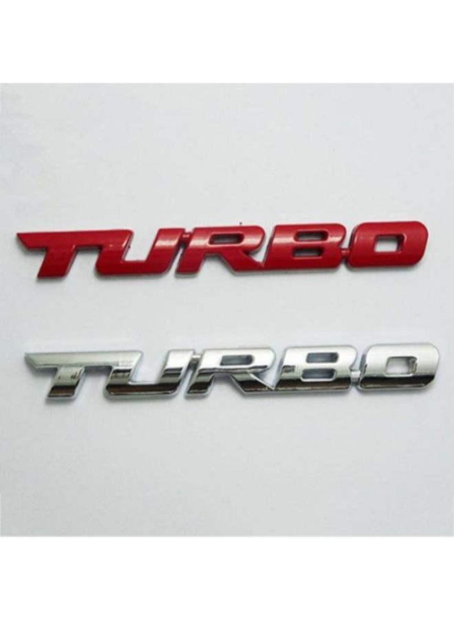 نيبمينينت ملصق رائع للسيارة بتصميم عبارة "Turbo" بنمط ثلاثي الأبعاد - Image 2