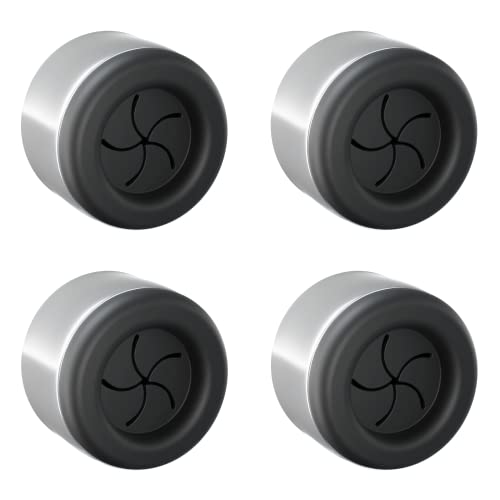 hometastic Set of 4 Premium Towel Holders for Bathroom, Kitchen and Household - Stainless Steel Tea Towel Holder - Towel Hook Round - Self-Adhesive - No Drilling (Black) - Image 1