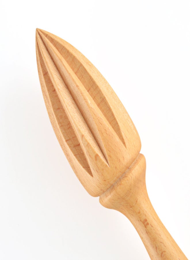 Manual Beech lemon juicer unpainted solid wood lemon cone kitchen baking supplies log squeezing juice tool(Beech) - Image 4