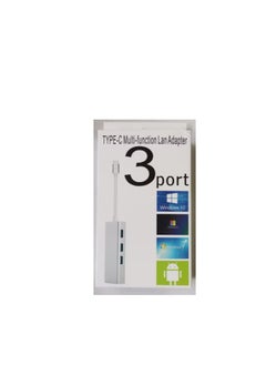 Generic Type-C to RJ45 3 USB 3.0 Adapter Type C to 3 USB3.0 Hub  - Image 1