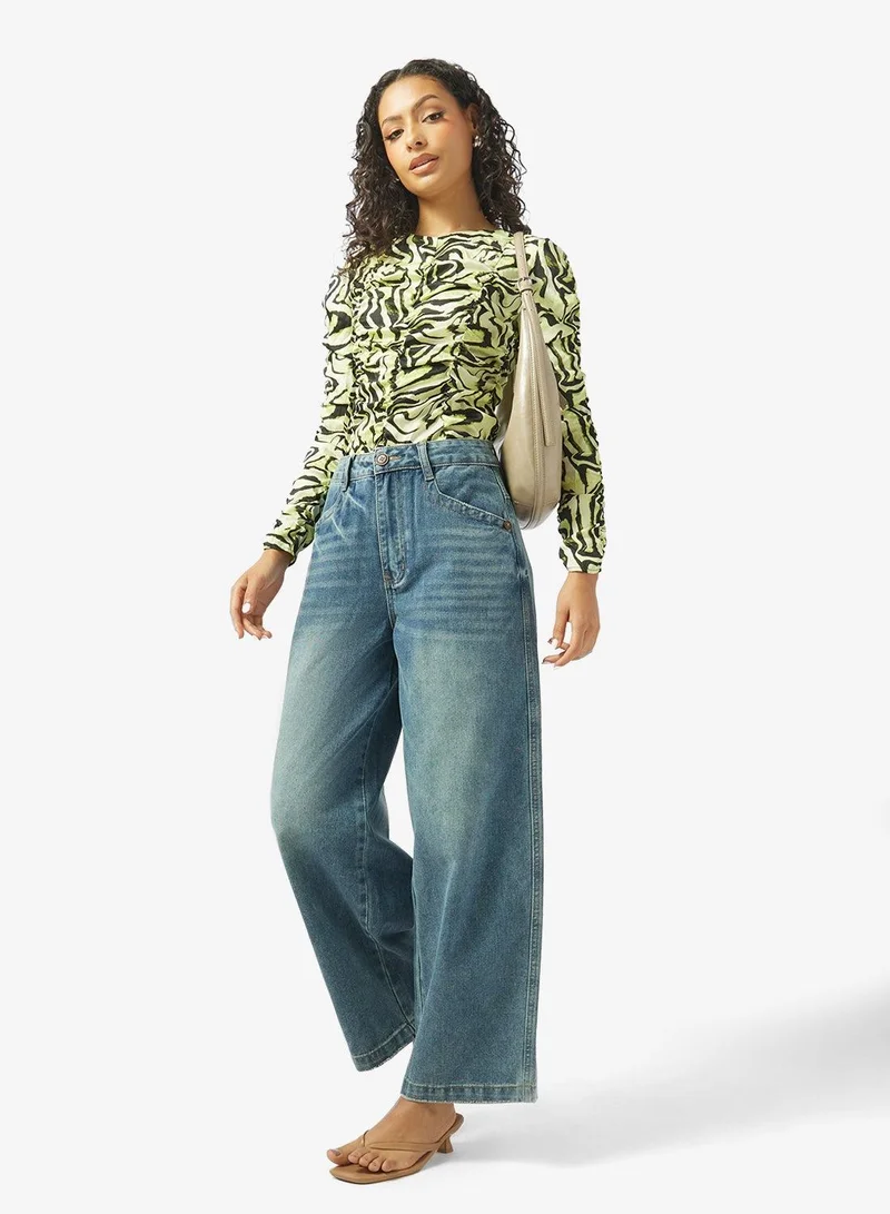 Ginger Mid Rise Straight Fit Jeans
