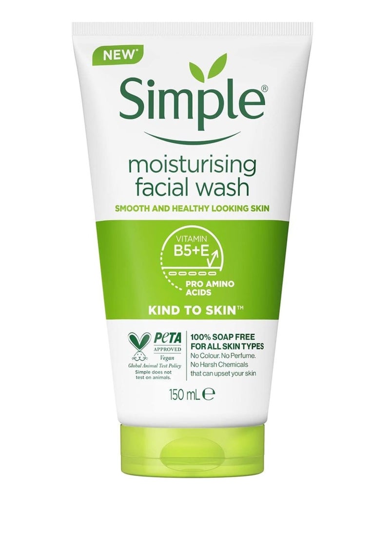 simple - Simple Moist Foam Face Wash, 150 ml, single unit - Image 1