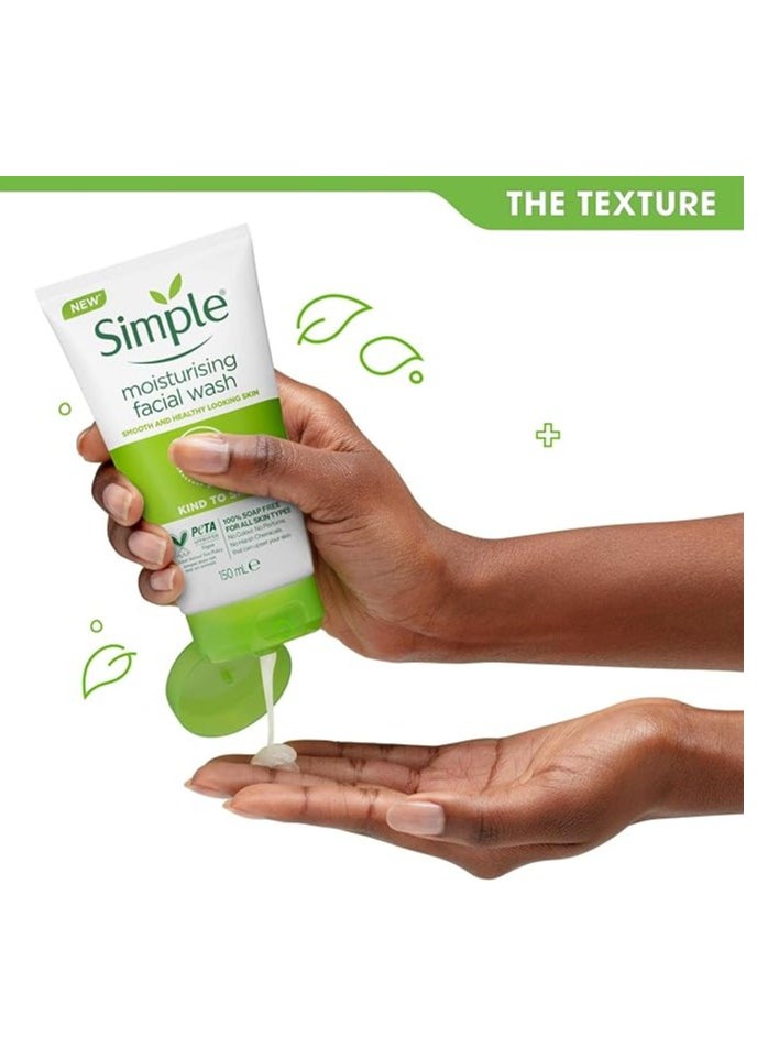 simple - Simple Moist Foam Face Wash, 150 ml, single unit - Image 1