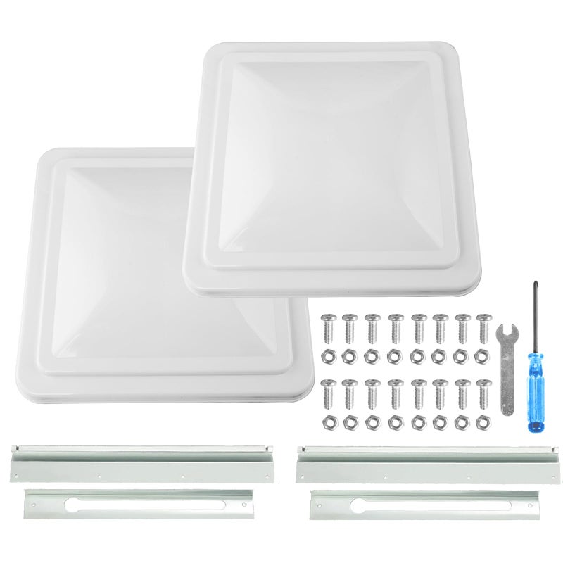 caqeg 2 Pack 14 Universal Roof Vent Cover Vent Lid Replacement for RV Trailer Camper Motorhome Roof Vent Cover White - Image 3
