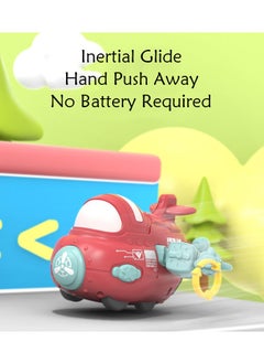 Generic 1-Pieces Inertial Taxiing Blue Airplane With A Tank Toy, Push And Go Toy Car Set, Inertial Toy Car  - Image 4