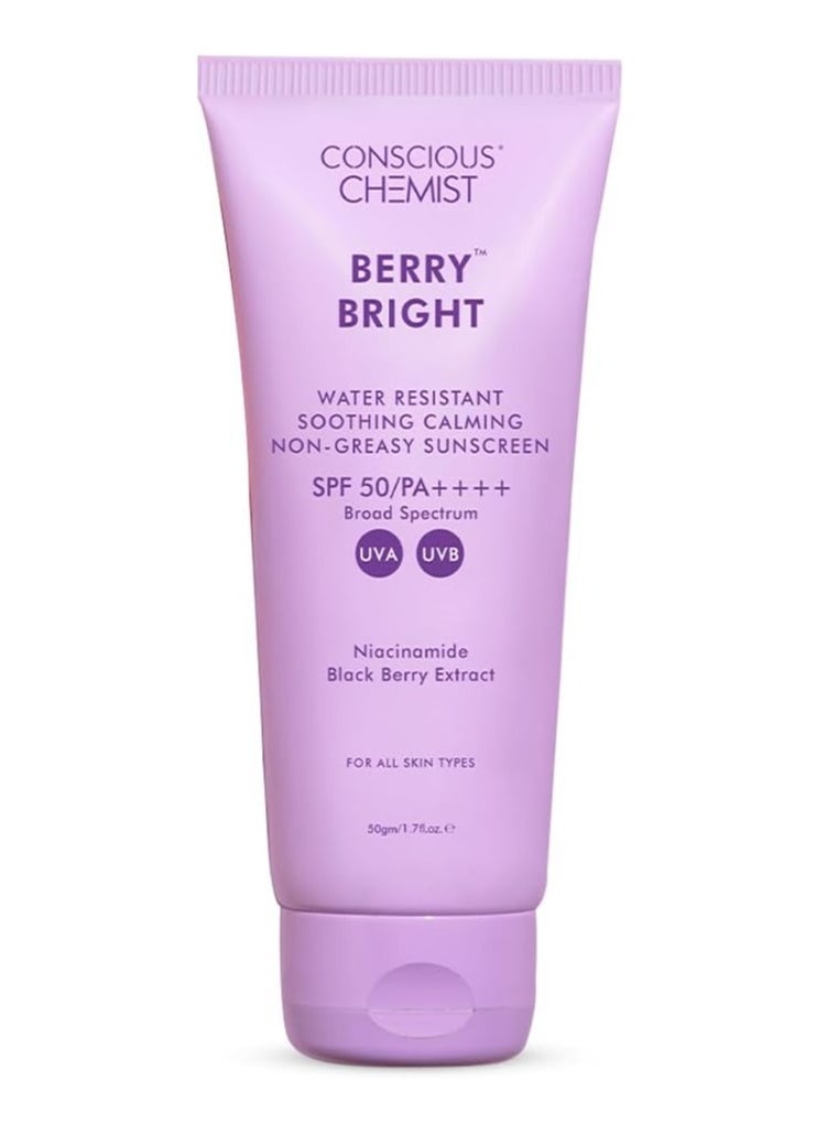 CONSCIOUS CHEMIST Conscious Chemist Sunscreen SPF 50 | 50g Berry Bright  - Image 1