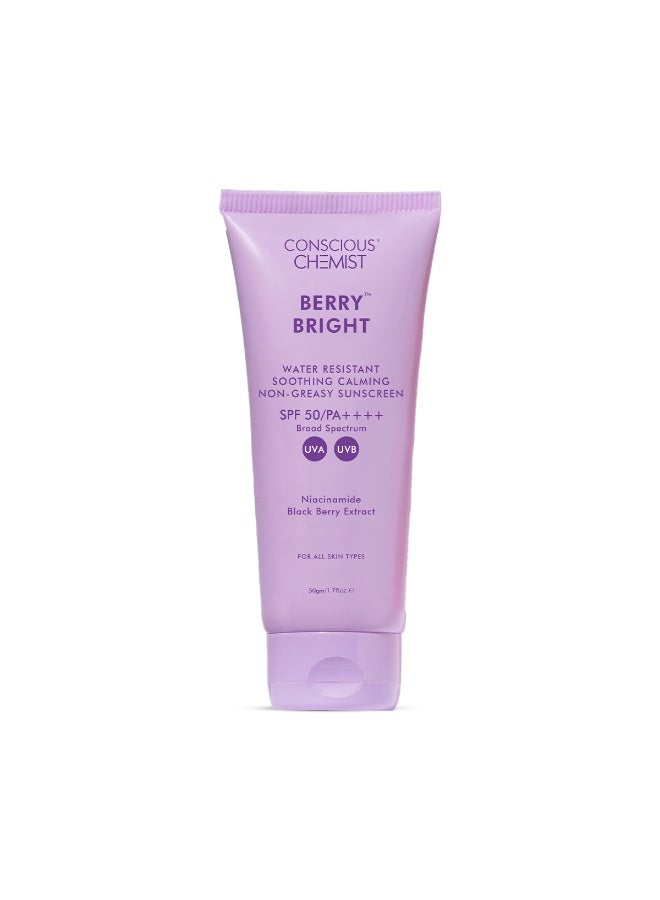 Conscious Chemist Sunscreen SPF 50 | 50g Berry Bright - Image 1