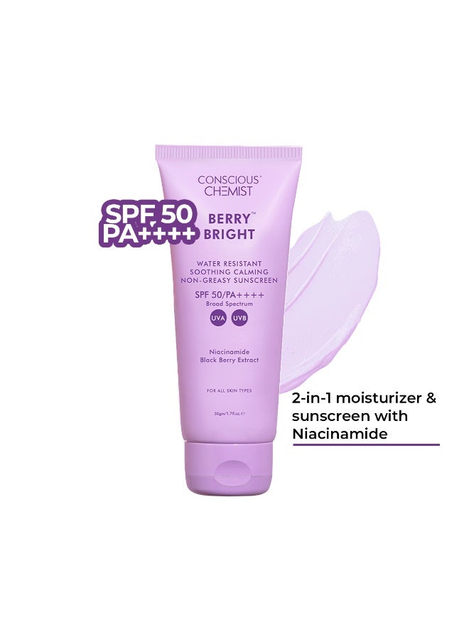 Conscious Chemist Sunscreen SPF 50 | 50g Berry Bright - Image 2