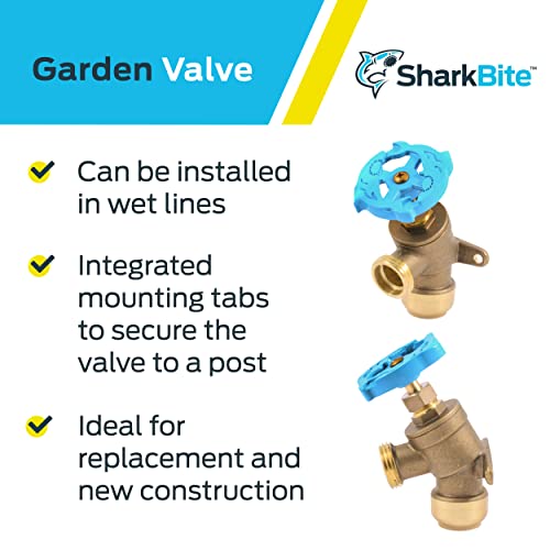 SharkBite 3/4 Inch x 3/4 Inch MHT Garden Valve, Multi Turn, Push to Connect Brass Plumbing Fitting, PEX Pipe, Copper, CPVC, PE-RT, HDPE, 24623LF - Image 4