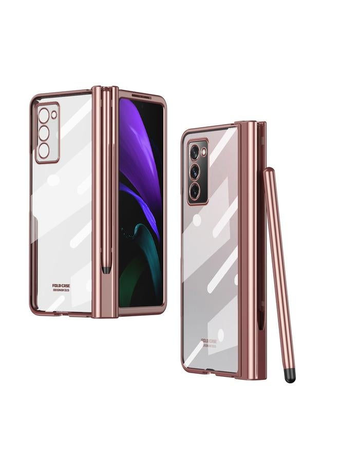 اس-توب جراب لهاتف Samsung Galaxy Z Fold2 5G مزود بمفصلة مطلية بالكهرباء مع قلم - Image 1