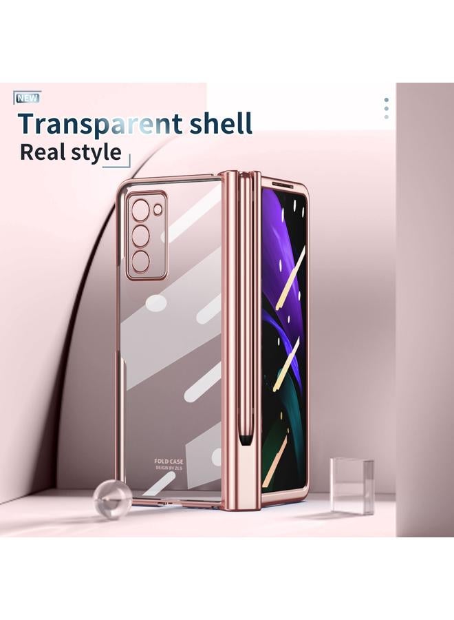 اس-توب جراب لهاتف Samsung Galaxy Z Fold2 5G مزود بمفصلة مطلية بالكهرباء مع قلم - Image 2