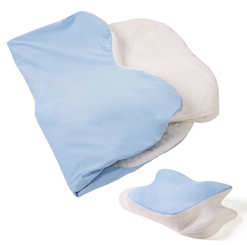 UXIETIN Cervical Pillow Case Compatible with Donama(Only for Standard Size),Comfortable and Breathable Pillowcase for Cervical Pillow,Pillow Case Only,Pillow Not Included,1PC (Blue) - Image 1