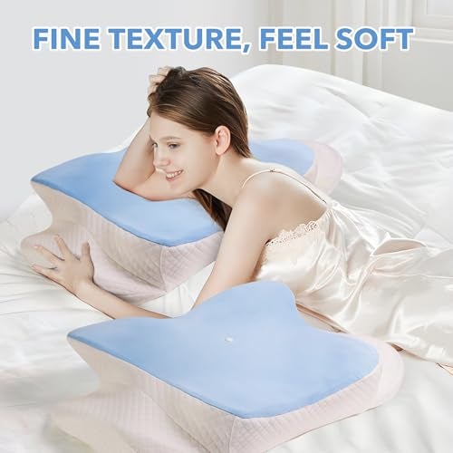 UXIETIN Cervical Pillow Case Compatible with Donama(Only for Standard Size),Comfortable and Breathable Pillowcase for Cervical Pillow,Pillow Case Only,Pillow Not Included,1PC (Blue) - Image 5