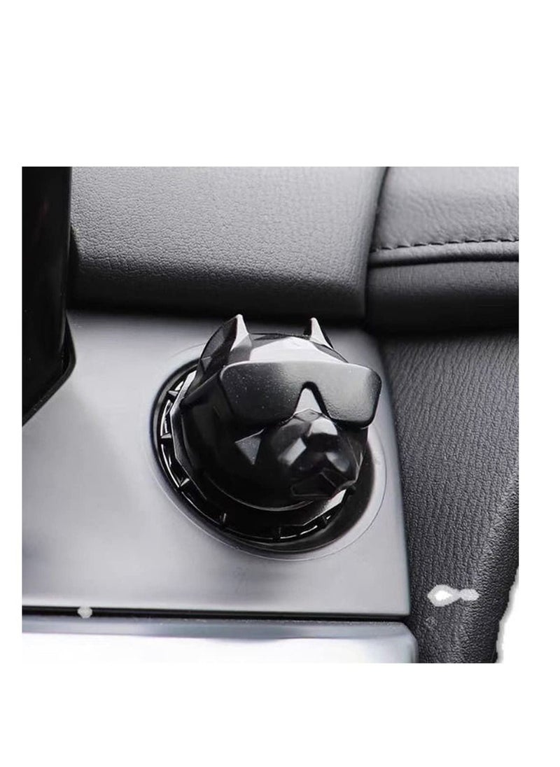 Y&D Bully Dog Car One Key Start Button Cover, Ignition Engine Push to Accessories, Cool Interior Decor Stickers, Suitable for SUV Truck (Black)  - Image 1