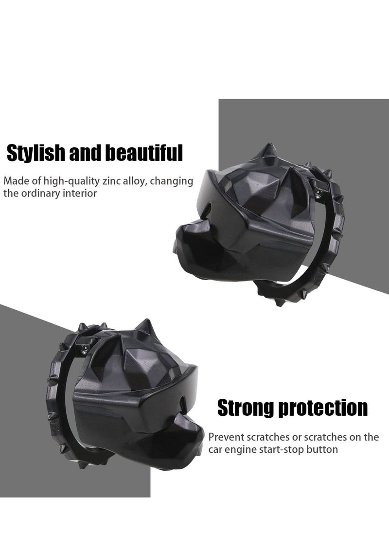 Y&D Bully Dog Car One Key Start Button Cover, Ignition Engine Push to Accessories, Cool Interior Decor Stickers, Suitable for SUV Truck (Black)  - Image 3