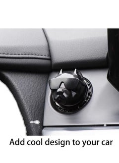 Y&D Bully Dog Car One Key Start Button Cover, Ignition Engine Push to Accessories, Cool Interior Decor Stickers, Suitable for SUV Truck (Black)  - Image 5