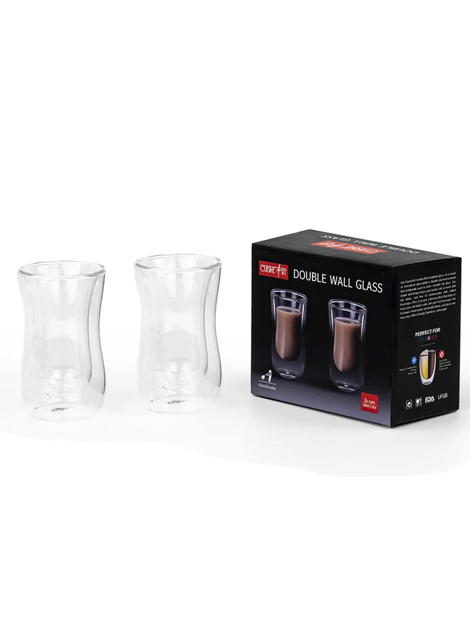 Cuisine Art Cuisine Art Double Walled Turkish Style Double Wall Glass Cup Set
