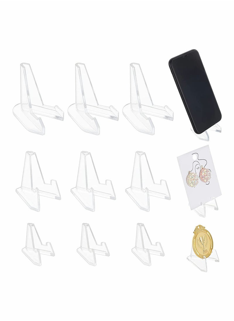 KASTWAVE - 24 Packs 3 Sizes Acrylic Easel Stands Clear Mini Coin Display Easel Holder for Displaying Coins Pocket Watches Capsules Challenge Medals Chips - Image 1