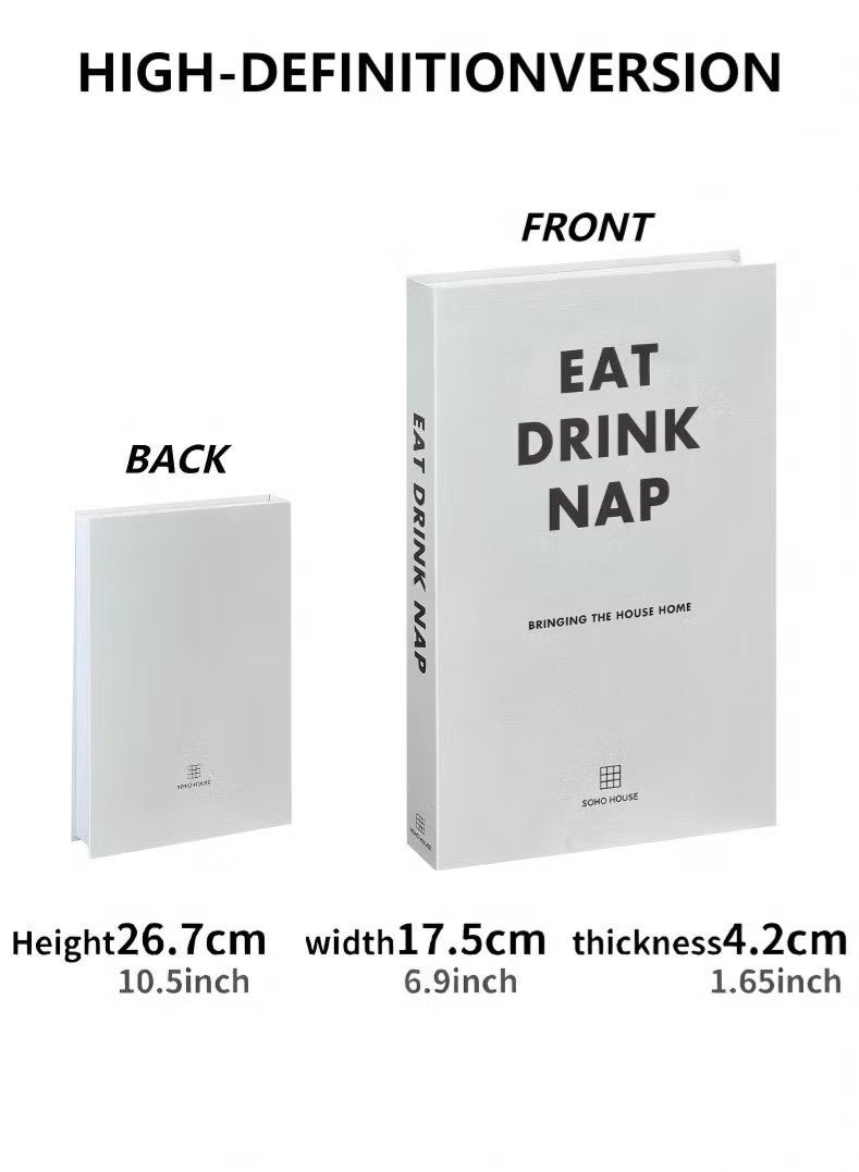 إيليلي 4 قطع من الكتب الزخرفية لديكور المنزل، كتب مزيفة أنيقة لديكور كتب الغرفة الجمالية، لديكور طاولة القهوة، غرفة المعيشة، الطاولة، ديكور الرف، كتب عرض مكدسة ذات غلاف مقوى عصري - Image 3