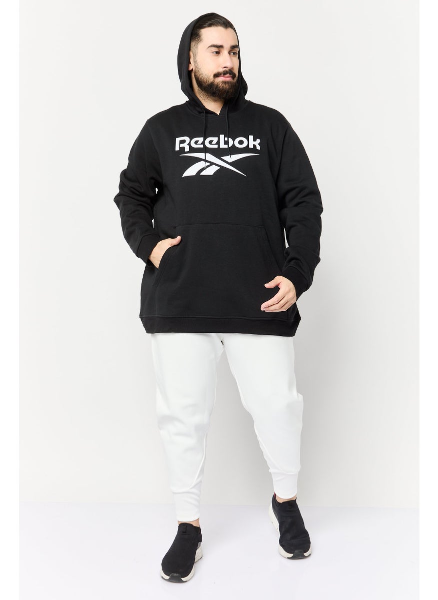 Reebok Men Sportswear Fit Long Sleeve Outdoor Hoodie, Black  - Image 3
