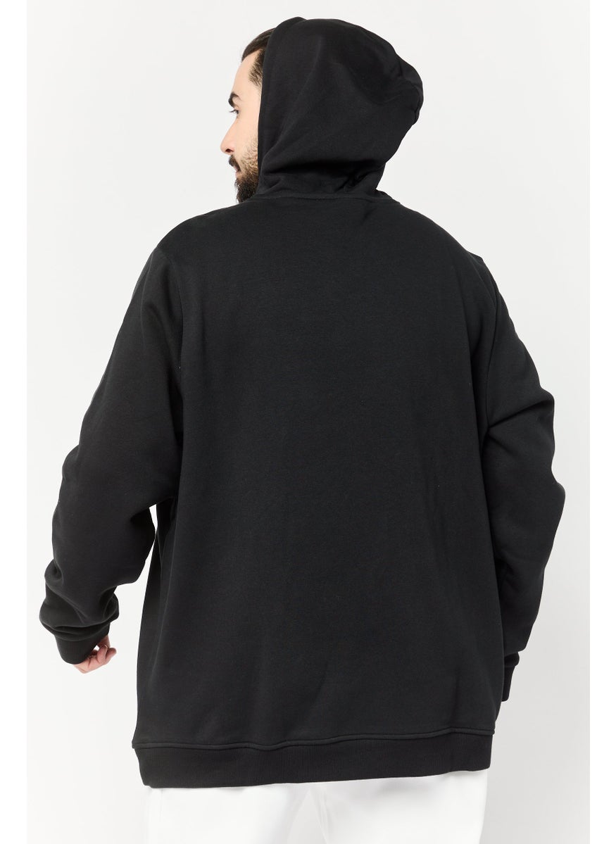 Reebok Men Sportswear Fit Long Sleeve Outdoor Hoodie, Black  - Image 4
